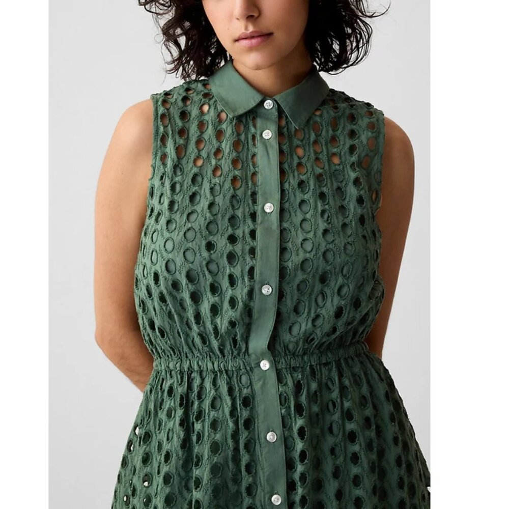 Gap Eyelet Tiered Mini Dress - Picture 4 of 5